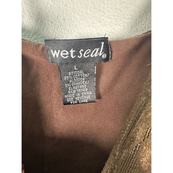 Wet Seal Vintage 90s Lace Trim Cami Camisole Brown Size Large - Picture 4 of 4